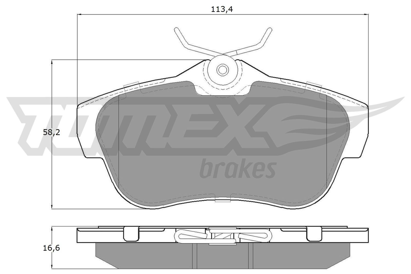 Obrázok Sada brzdových platničiek kotúčovej brzdy TOMEX Brakes  TX1594